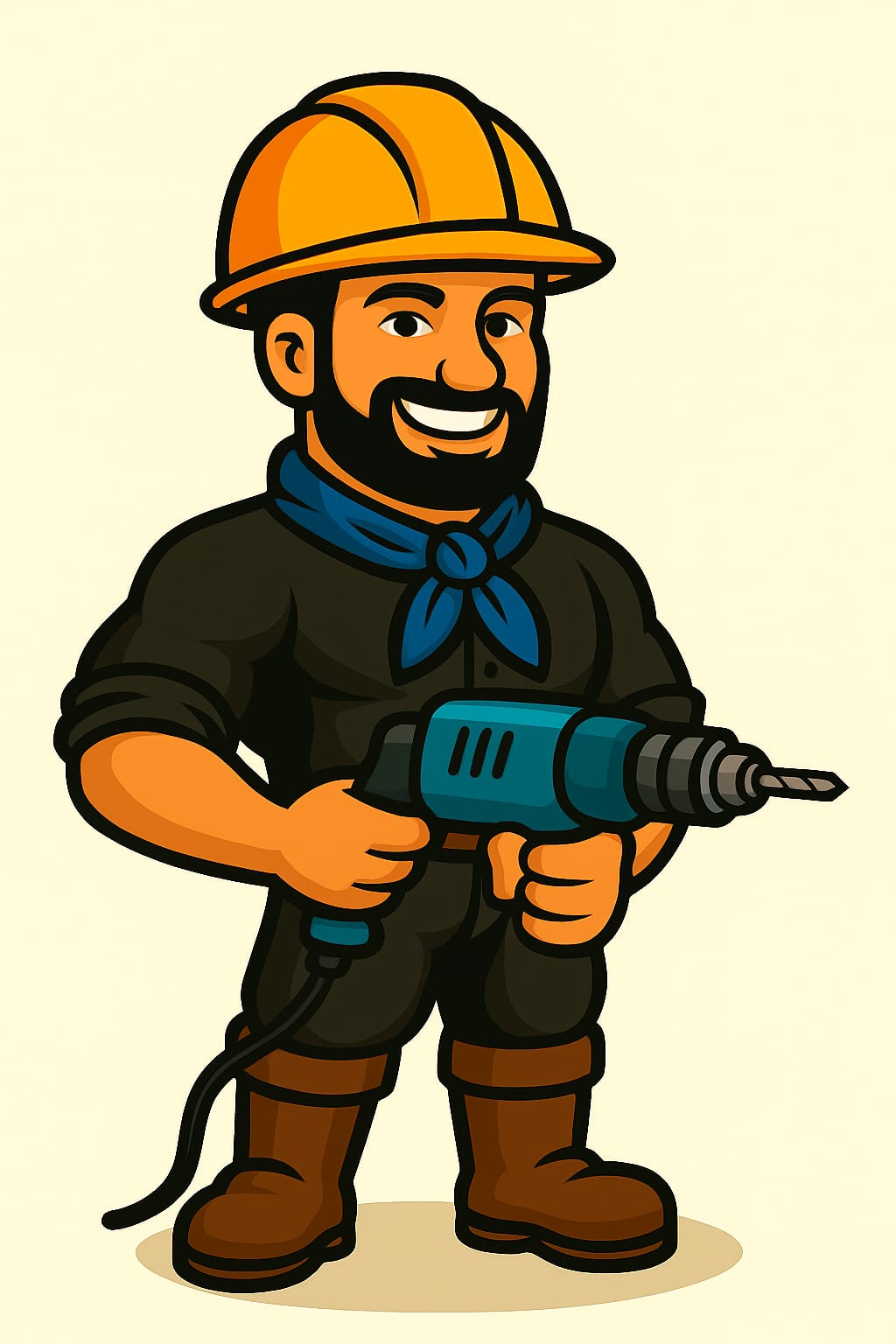 Mascote com Furadeira